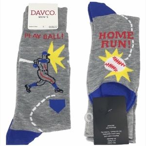 Davco Play Baseball Player Home Run Socks, Gray